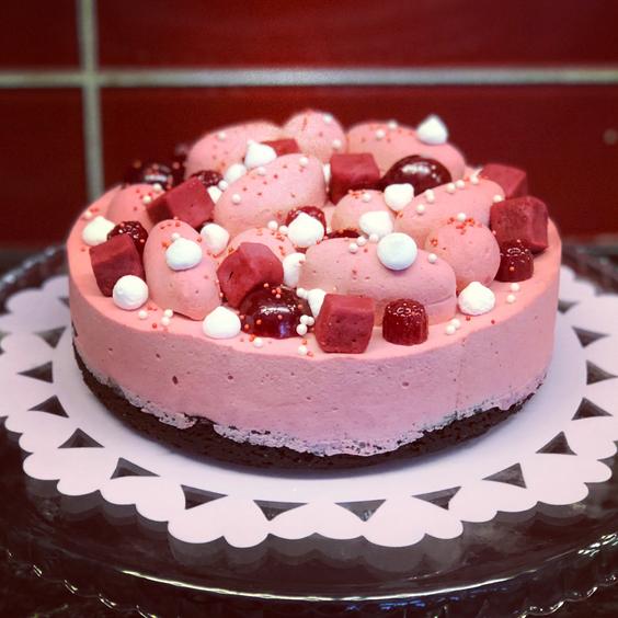 Hallontårta kladdkaka